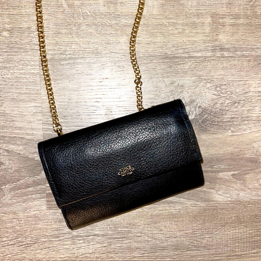 Vince Camuto Clutch with Gold Link Purse Chain